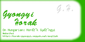 gyongyi horak business card